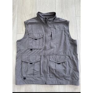 Red Head Brand Co Men’s Utility Outdoor Fishing Hunting Full Zip Vest XL Gray